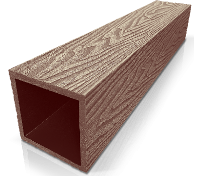Столб ДПК 3D фактура дерева Светло-коричневый от производителя  GardenParkett по цене 1 033 р