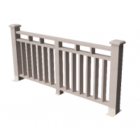Декоративные ограждения ДПК " Европа", Выбеленный дуб, шлифованное