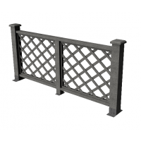 Декоративные ограждения ДПК " Ламбет", Серый базальт, шлифованное Декоративные ограждения ДПК " Ламбет", Серый базальт, шлифованное