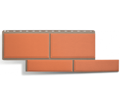 Фасадные панели (цокольный сайдинг)   Флорентийский камень Терракотовый от производителя  Альта-профиль по цене 485 р
