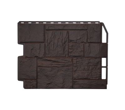 Фасадные панели Туф 3D - Темно-коричневый от производителя  Fineber по цене 490 р
